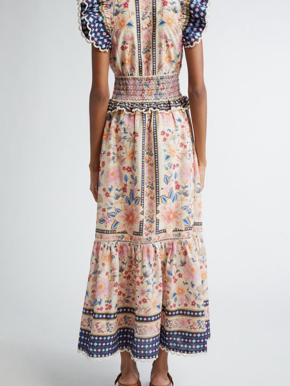 FARM RIO Superbloom Tapestry Cream Maxi Dress - Picture 2 of 7